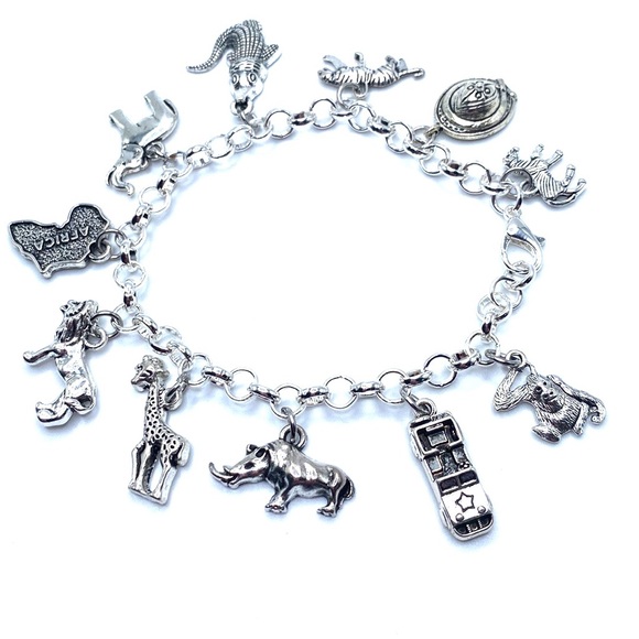 Africa Safari Charm Bracelet Wild Animals - Picture 7 of 7